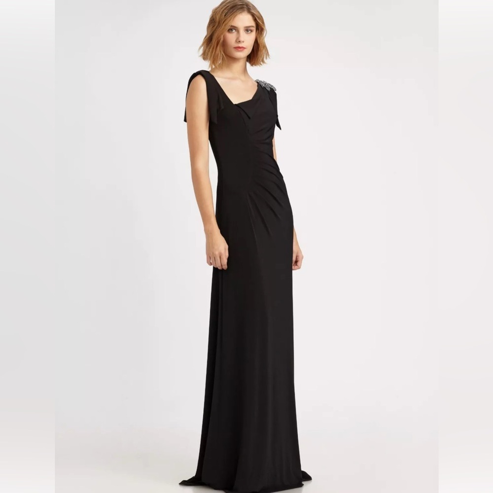 NWT DAVID MEISTER Elegant Black Evening Gown size 4 mother of the bride,